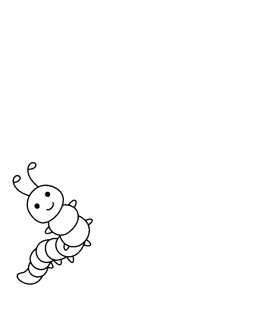 Raupe klettert