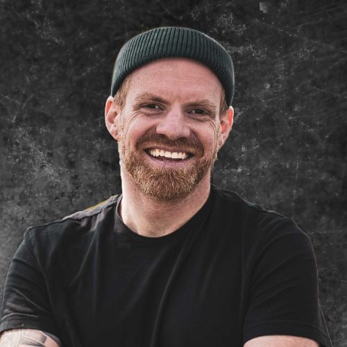 Tuerkis Weiss Quadrat Grunge Modern Strom Handwerker Logo 1